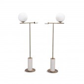 PAIR VINTAGE DOMUS MODERN WHIT