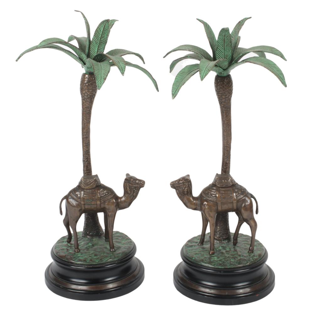 PAIR VINTAGE ORIENTALIST ART DECO