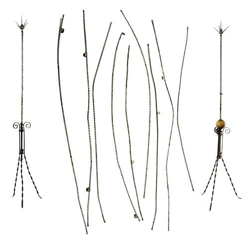 PAIR VINTAGE PATINATED COPPER