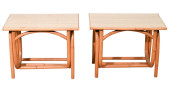 PAIR VINTAGE RATTAN BAMBOO LAM