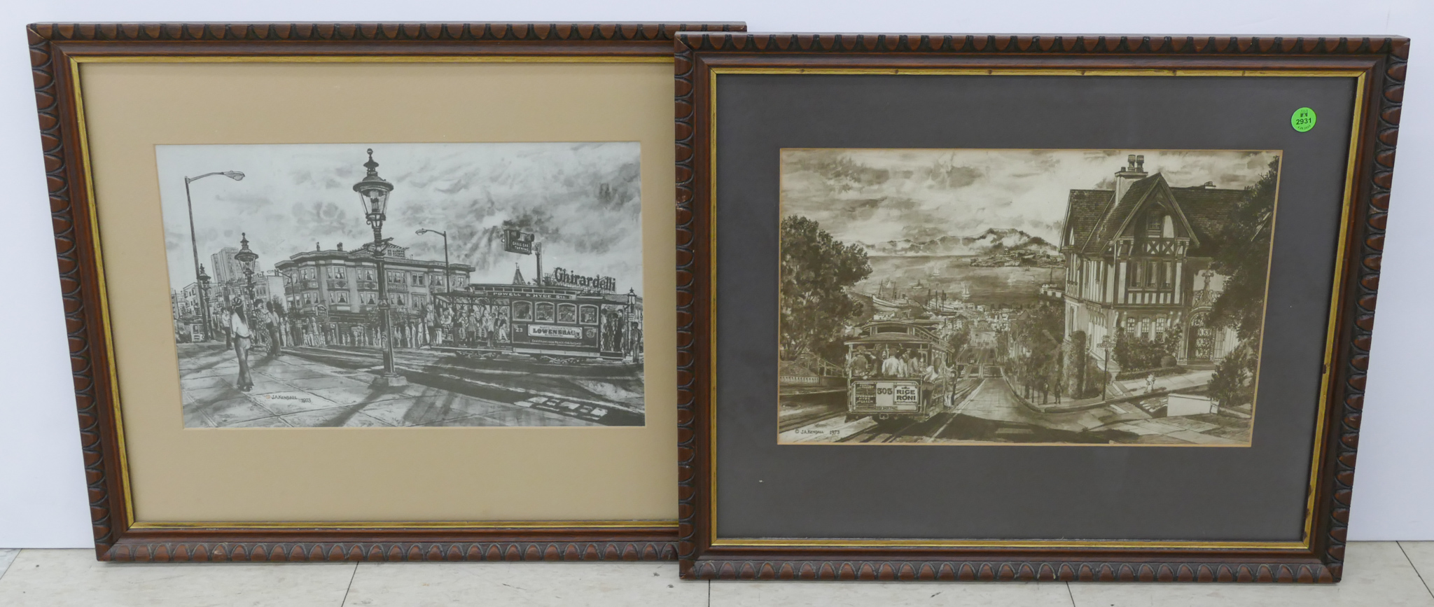 Pair Vintage San Francisco Framed