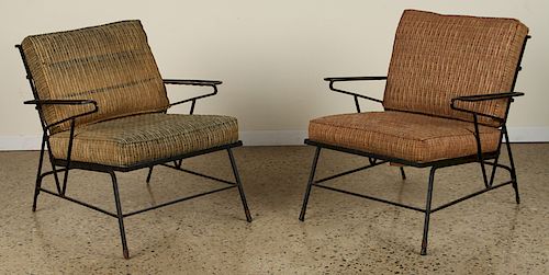 PAIR VINTAGE WROUGHT IRON PATIO