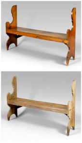 Pair Virginia pine benches: ea