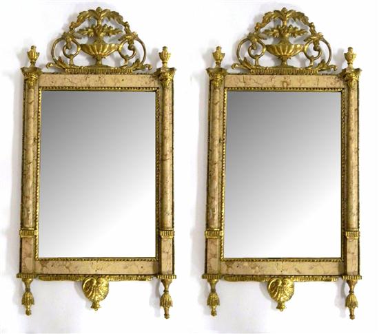 Pair wall mirrors  Portuguese  c.