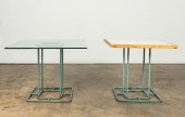 PAIR, WALTER LAMB SQUARE BRONZ