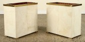 PAIR WASTE BASKETS MANNER OF J