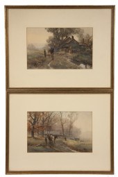 PAIR WATERCOLORS - Bucks Count