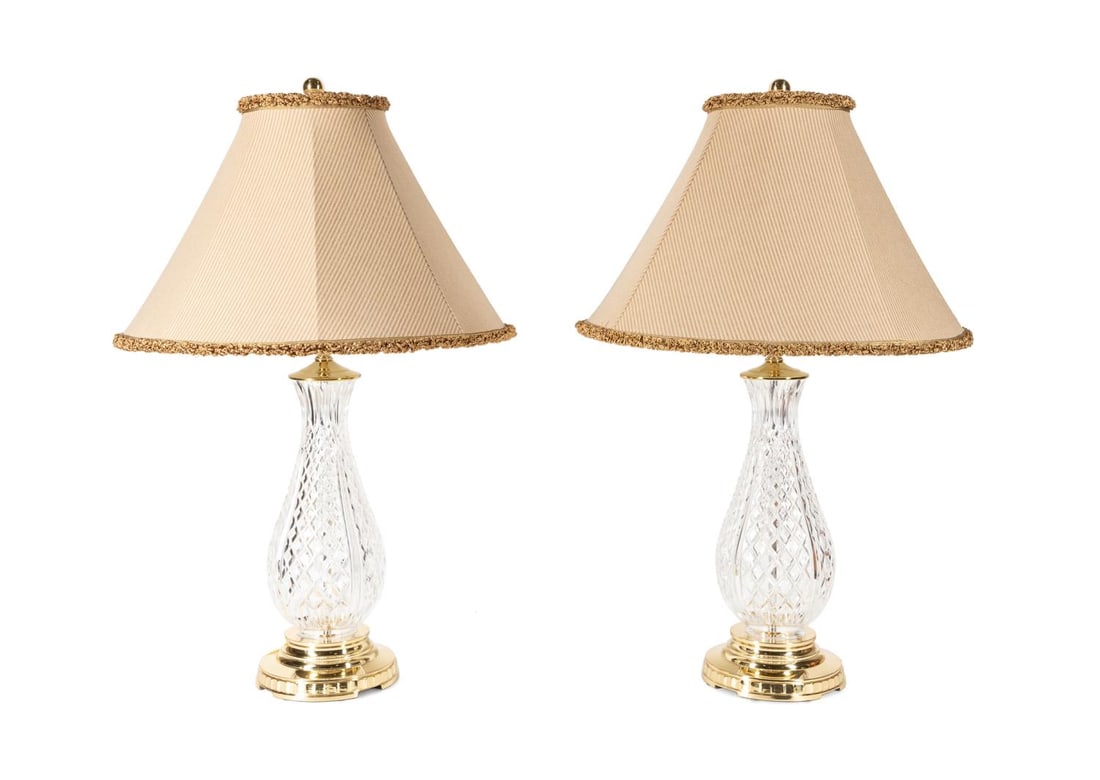 PAIR WATERFORD CRYSTAL 'ASHBROOK'