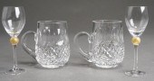 PAIR WATERFORD CRYSTAL MUGS AN