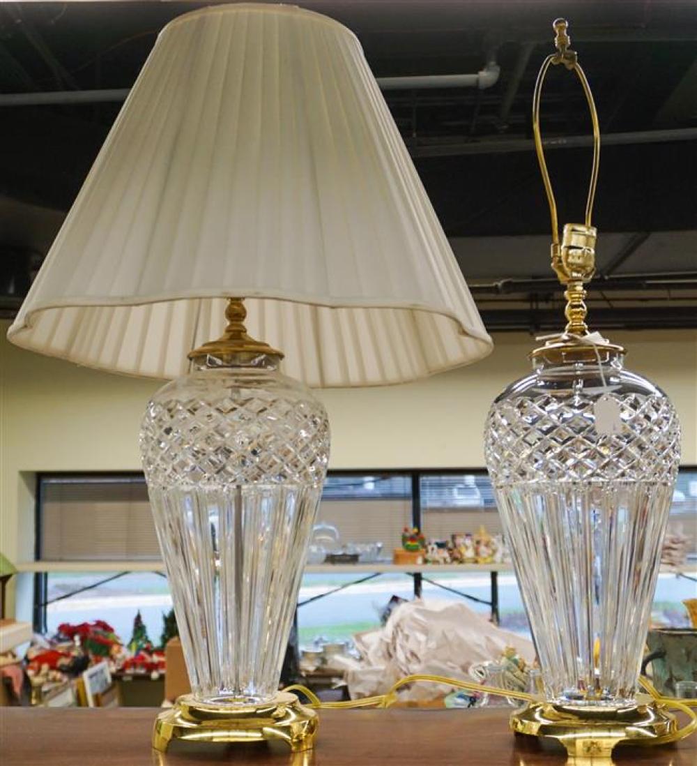 PAIR WATERFORD CRYSTAL TABLE