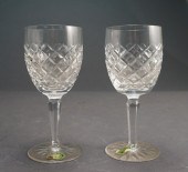 PAIR WATERFORD CUT CRYSTAL 'CO
