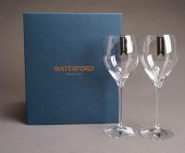 PAIR WATERFORD ELEGANCE CRYSTA