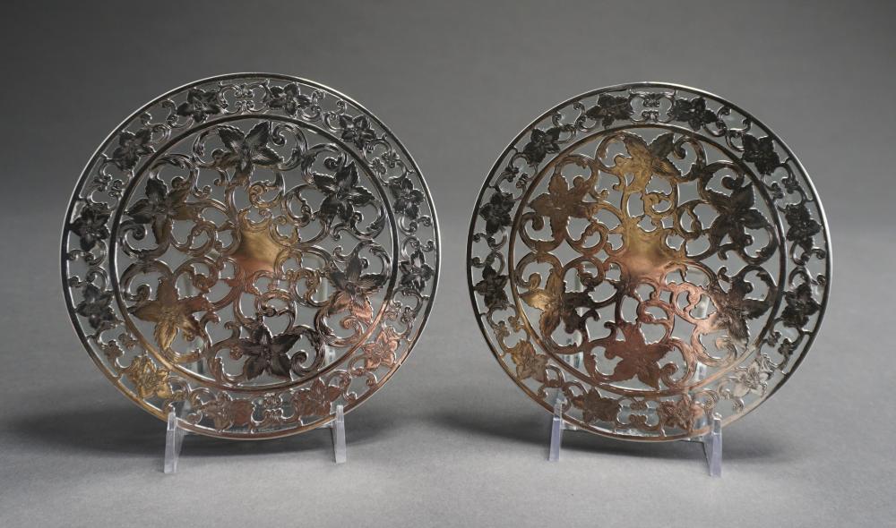 PAIR WEBSTER STERLING SILVER FLORAL