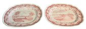 PAIR WEDGEWOOD LARGE RED AND W