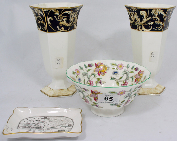 Pair Wedgwood Cornucopia Vases