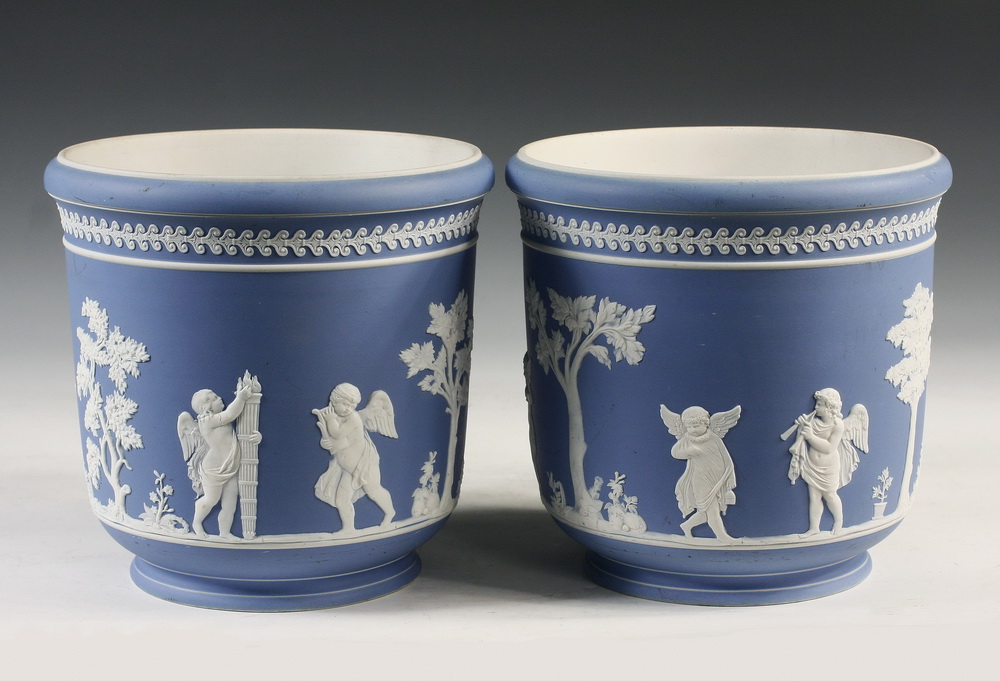 PAIR WEDGWOOD JARDINIERES - Pair of