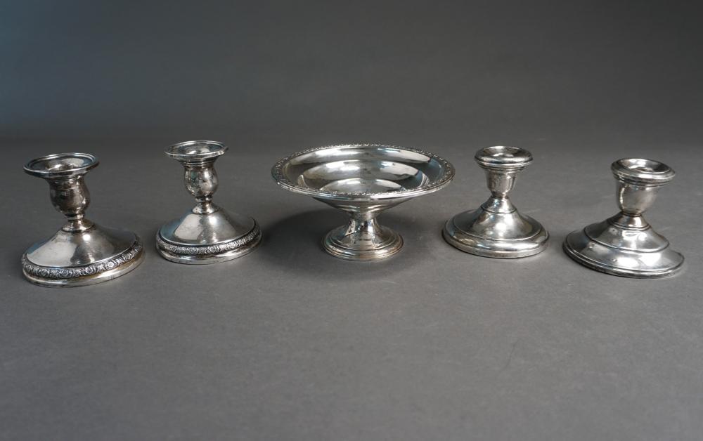 PAIR WEIGHTED STERLING SILVER