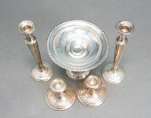 PAIR WEIGHTED STERLING SILVER