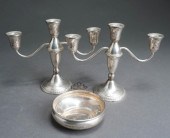 PAIR WEIGHTED STERLING SILVER
