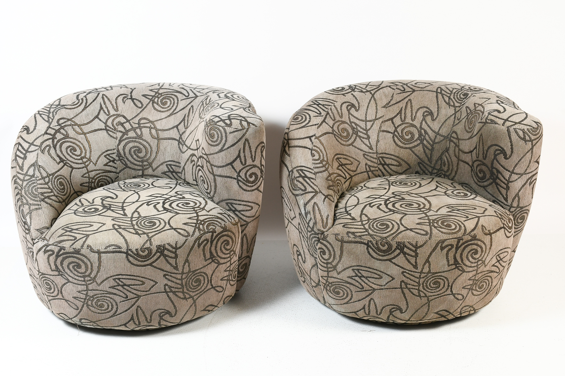 PAIR WEIMAN CO. NAUTILUS CHAIRS