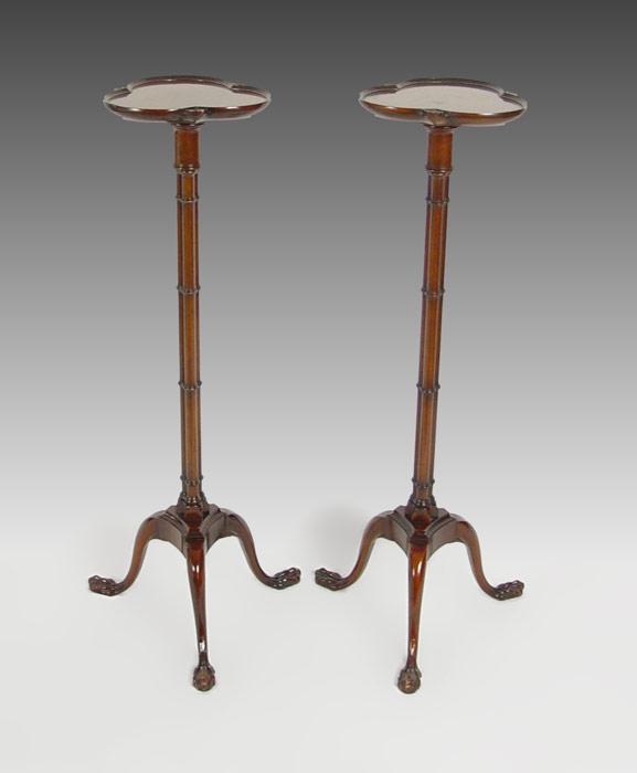 PAIR WEIMAN MAHOGANY FERN STANDS: