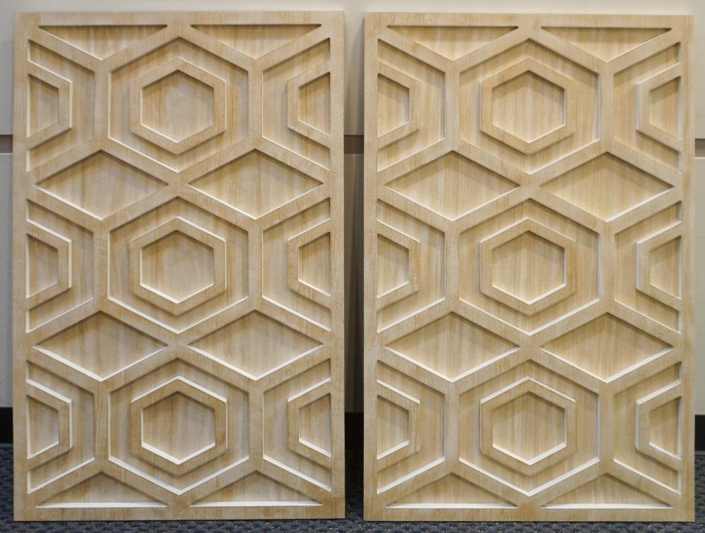 PAIR WEST ELM BLEACHED WOOD