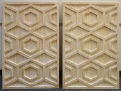 PAIR WEST ELM BLEACHED WOOD PA