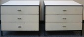 PAIR WHITE ENAMELED GEORGE NEL