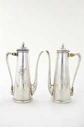 Pair Whiting sterling coffeepo