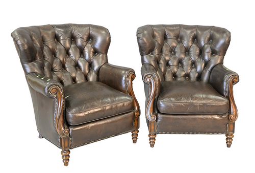 PAIR WHITTEMORE SHERRILL LEATHER