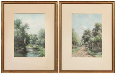 Pair Willem Oppenoorth watercolors,