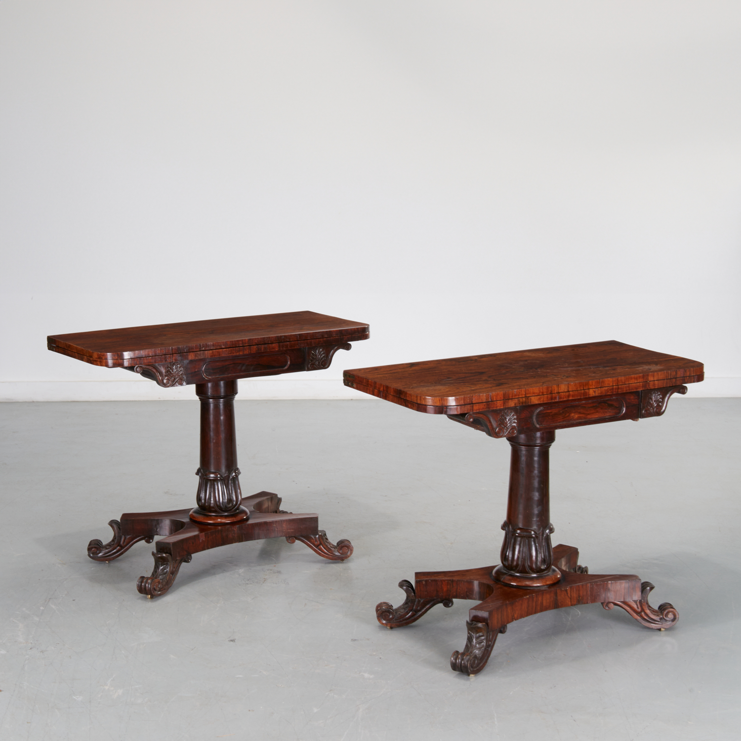 PAIR WILLIAM IV ROSEWOOD CARD