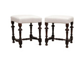 PAIR, WILLIAM & MARY STYLE UPH
