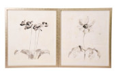 PAIR WILLIAM STAFFORD FLORAL L