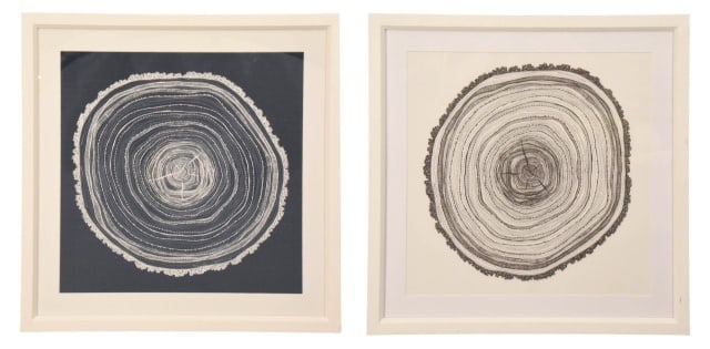 PAIR WILLIAM STAFFORD TREE TRUNK