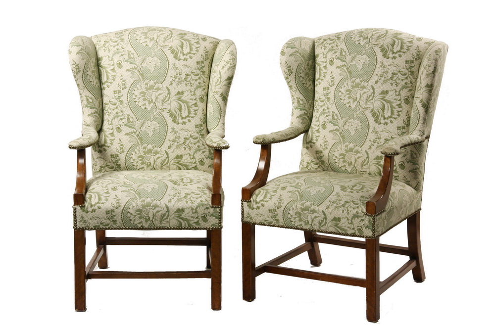 PAIR WINGCHAIRS - Pair of