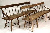 PAIR WOODEN FAUX GRAIN PAINTED