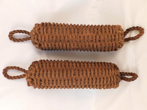 PAIR WOVEN ROPE SHIP BUMPERSPair of
