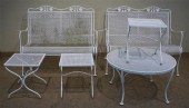 PAIR WROUGHT IRON SETTEES, PAI