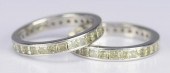 PAIR YELLOW DIAMOND PLATINUM E