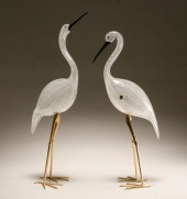 Pair Zanetti white mezza filig