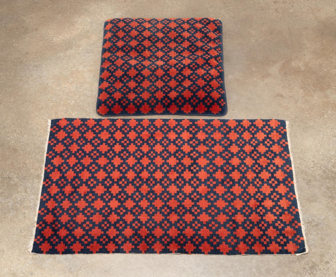 PAIRED WESTERN CHINA RUG AND