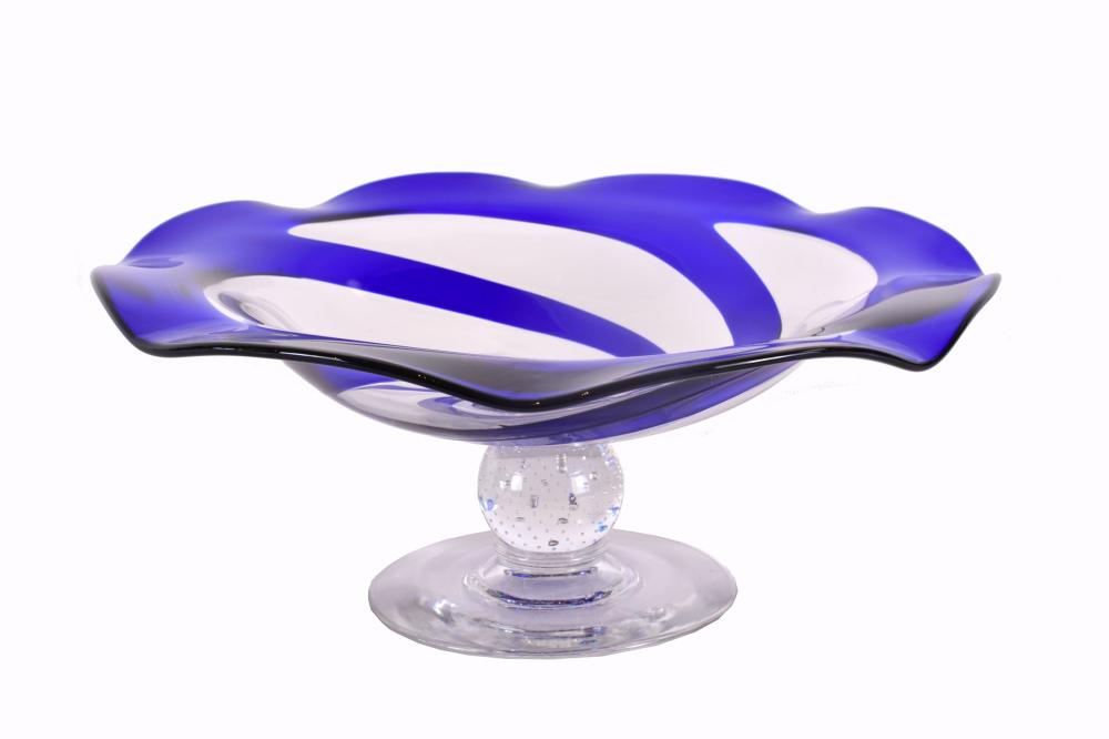 PAIRPOINT BLUE AND COLORLESS