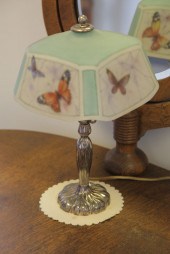 PAIRPOINT BOUDOIR LAMP. Silver