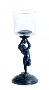 PAIRPOINT FIGURAL PUTTO SILVER