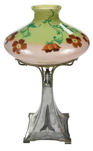 PAIRPOINT LAMP BASE AND HAND
