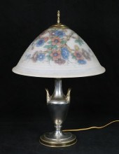PAIRPOINT LAMP WITH REVERSE PA