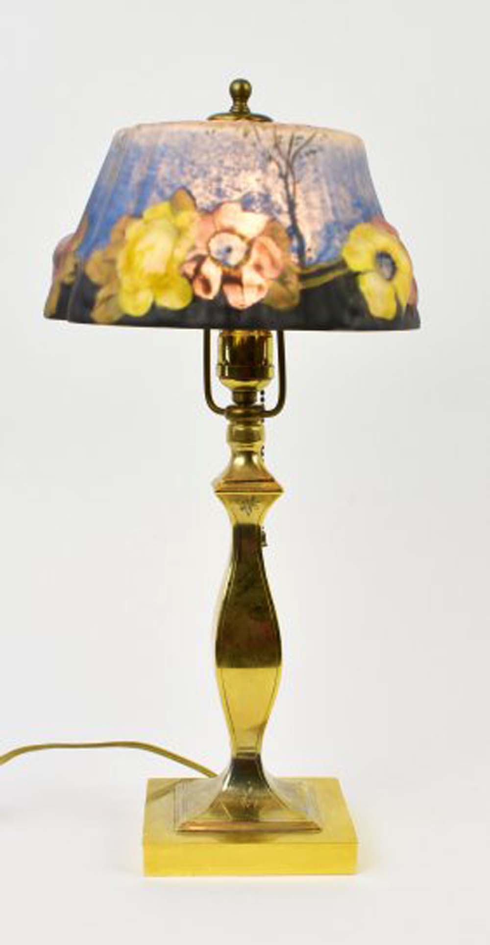 PAIRPOINT PAINTED PUFFY FLORAL