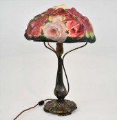 PAIRPOINT PAINTED PUFFY ROSE B