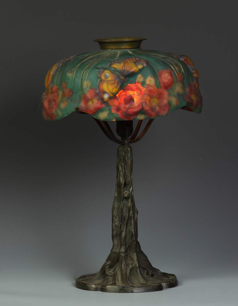 Pairpoint Puffy Lamp w/Butterfly